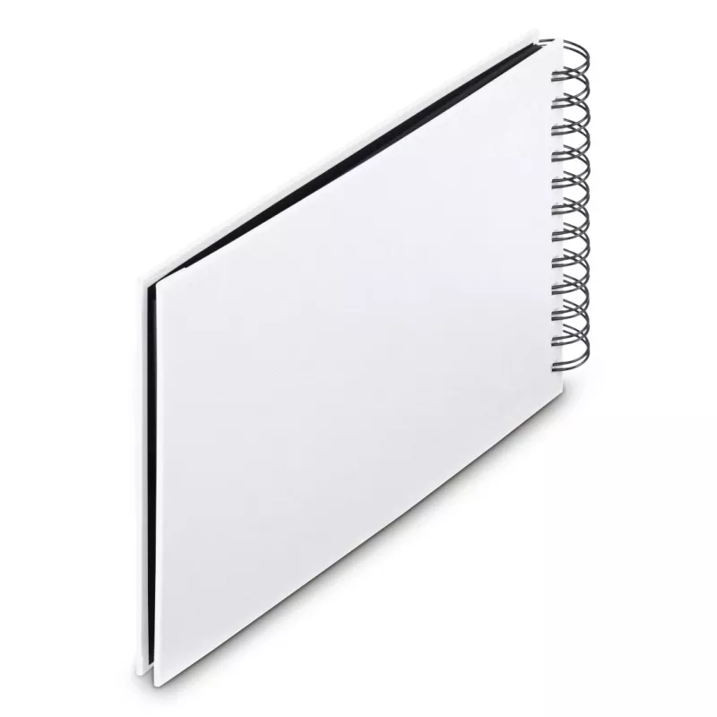 Hama 00009845 Fine Art spiraalfotoalbum 24x17, 50 zwarte pagina's, wit