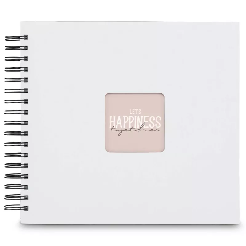 Hama 00009846 Fine Art spiraal-fotoalbum 28x24, 50 zwarte pagina's, wit