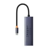 Baseus 4in1 hub UltraJoy USB-C naar USB 3.0 grijs kabel