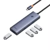 Baseus 4in1 hub UltraJoy USB-C naar USB 3.0 grijs kabel