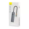 Baseus 4in1 hub UltraJoy USB-C naar USB 3.0 grijs kabel