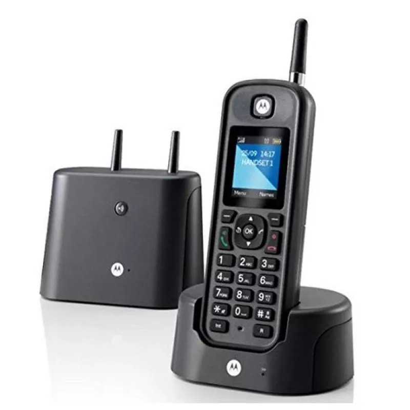 DECT-telefoon Motorola O201 nummerherkenning zwart draadloze handset
