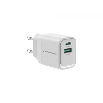 Conceptronic ALTHEA19W33 2-poorts 33W GaN USB PD oplader, USB-C x 1, USB-A x 1, QC 3.0, PPS, PD 3.0