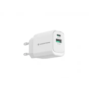 Conceptronic ALTHEA19W33 2-poorts 33W GaN USB PD oplader, USB-C x 1, USB-A x 1, QC 3.0, PPS, PD 3.0