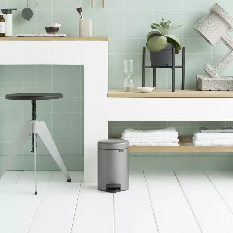 Prullenbak Brabantia 113246 3 L rond platina