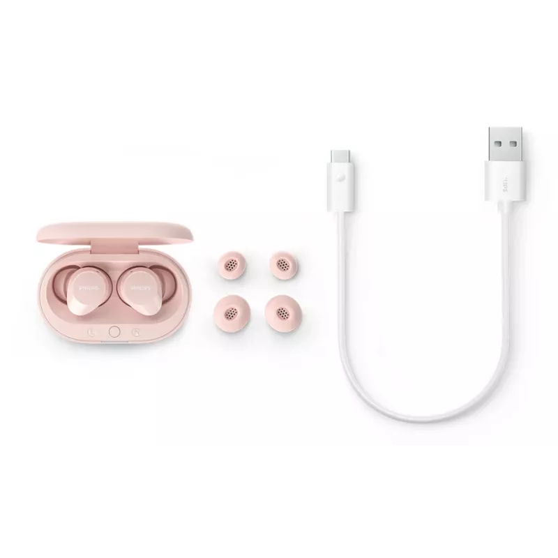 Philips TAT1209PK/00 hoofdtelefoon/headset True Wireless Stereo (TWS) in-ear bellen/muziek Bluetooth roze