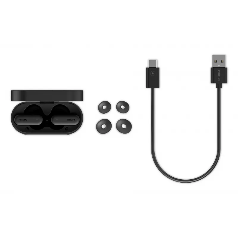 Headset Philips TAT6000BK/00 True Wireless Stereo (TWS) Bluetooth in-ear, 20–20000 Hz, 10 m, zwart
