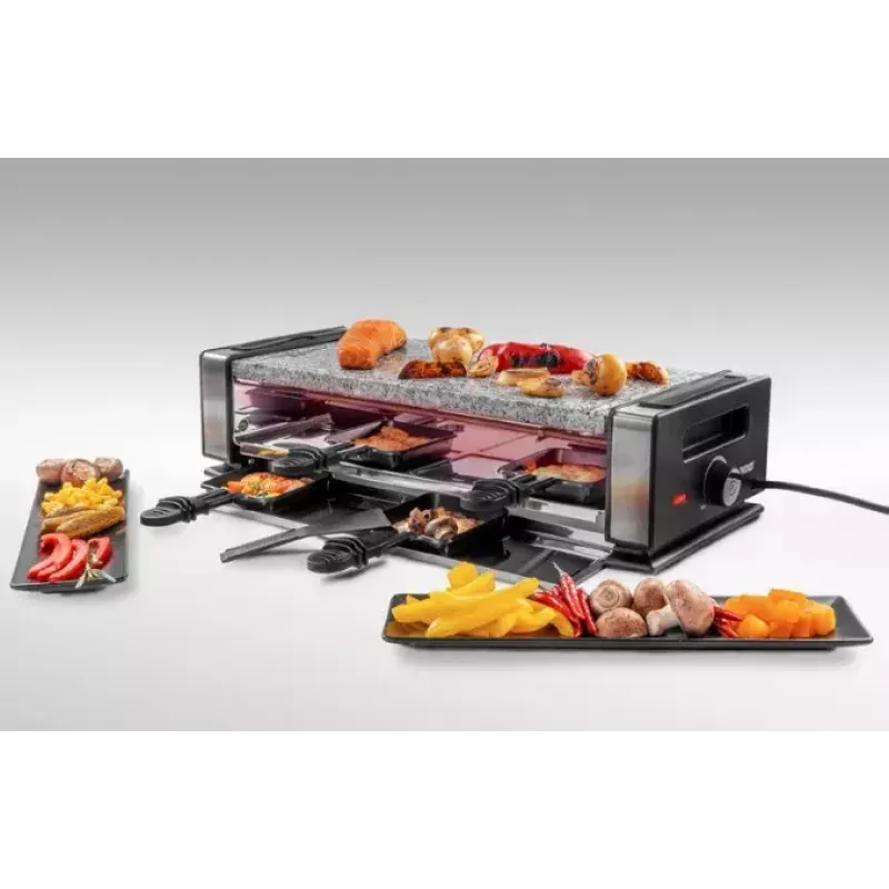 Unold 48760 Delice Basic raclette-grill met grillplaat en stenen grillplaat