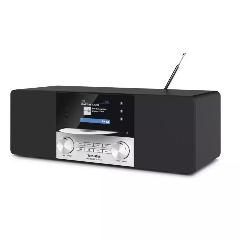 Digitale radio TechniSat DIGITRADIO 3 VOICE zwart zilver
