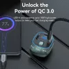 Autolader Vention 3-poorts USB (USB-C + 2× USB-A) 30W/18W/5W zwart