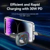 Autolader Vention 3-poorts USB (USB-C + 2× USB-A) 30W/18W/5W zwart