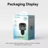 Autolader Vention 3-poorts USB (USB-C + 2× USB-A) 30W/18W/5W zwart