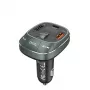 Autolader Vention 3-poorts USB (USB-C + 2× USB-A) 30W/18W/5W zwart