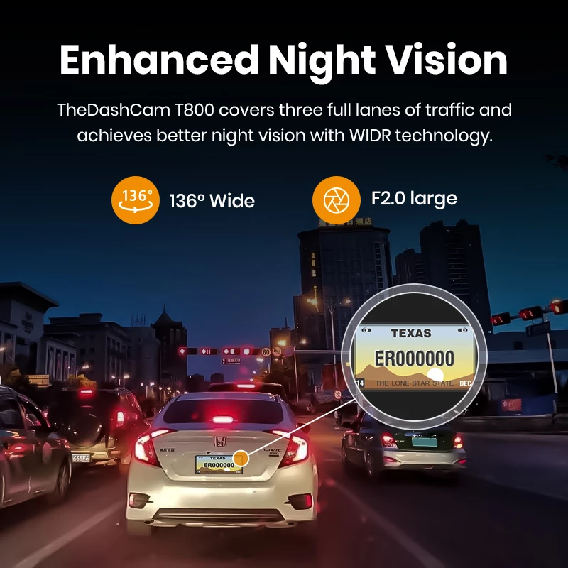 Imou T800 dashcam 4K Ultra HD Wi-Fi DC zwart