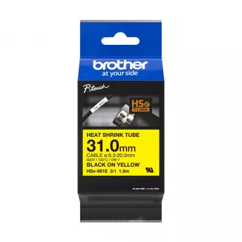 Printerlint Brother HSe-661E zwart 3,1 cm x 1,5 m
