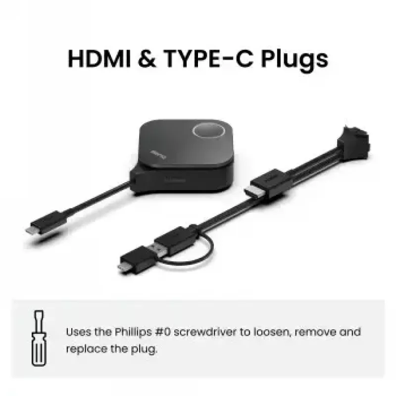 BenQ 5J.K0E28.E2A accessoire voor draadloos presentatiesysteem toetsen-kit zwart 1 stuk(s)
