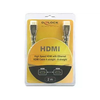 HDMI-kabel DeLOCK 2m AM/AM zwart