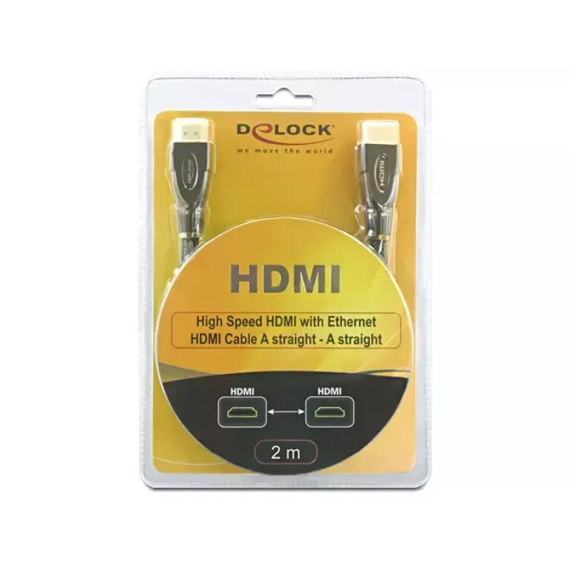 HDMI-kabel DeLOCK 2m AM/AM zwart