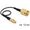 Coaxkabel DeLOCK 88471 0,12 m MMCX SMA goud zwart