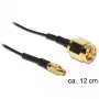 Coaxkabel DeLOCK 88471 0,12 m MMCX SMA goud zwart