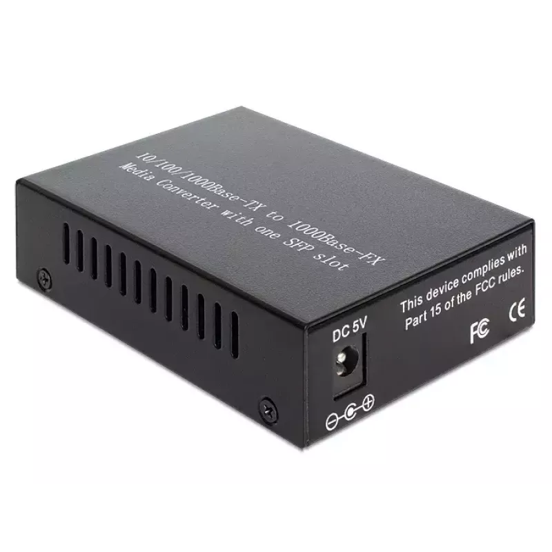 DeLOCK mediaconverter 1000Base-T naar SFP 1000 Mbit/s zwart