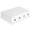 DeLOCK 86208 Keystone opbouwdoos, 4 poorten, wit