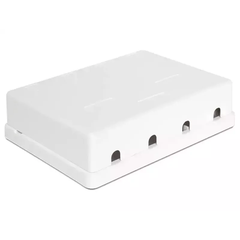DeLOCK 86208 Keystone opbouwdoos, 4 poorten, wit