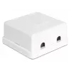 DeLOCK 86207 Keystone lege opbouwdoos, 2 poorten, wit
