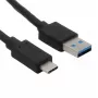 USB-kabel Helos 181542 USB 3.2 Gen 2 1 m USB A USB C zwart