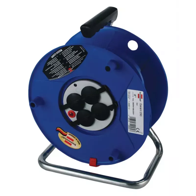 Brennenstuhl Garant Kabelhaspel zonder kabel, 4 stopcontacten, IP20, binnengebruik