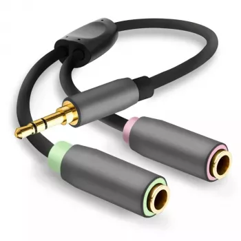 Audiosplitter Helos 288715 zwart grijs