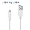 USB-kabel PureLink IS2610-010 USB 3.2 Gen 2 1m USB-C USB-A wit