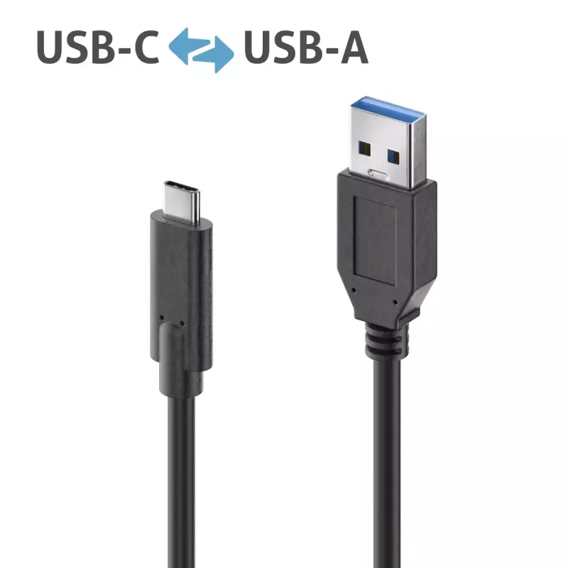 USB-kabel PureLink IS2611-005 USB 3.2 Gen 2 0.5m USB C USB A zwart