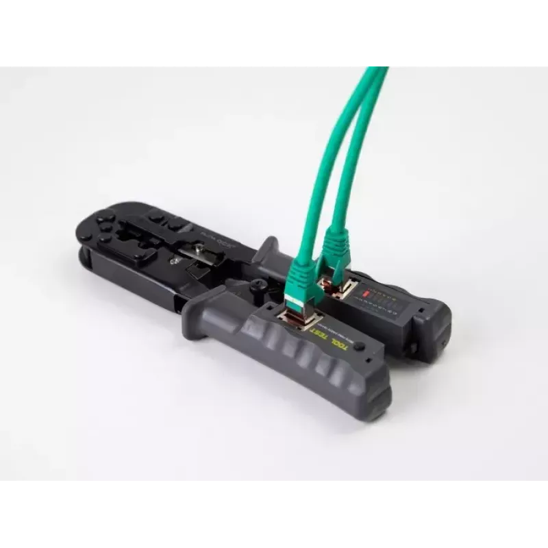 Krimptang met striptang en netwerktester DeLOCK 90510