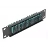Glasvezel-patchpanel DeLOCK 10 inch 12 poorten SC duplex aqua 1U zwart