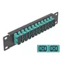 Glasvezel-patchpanel DeLOCK 10 inch 12 poorten SC duplex aqua 1U zwart