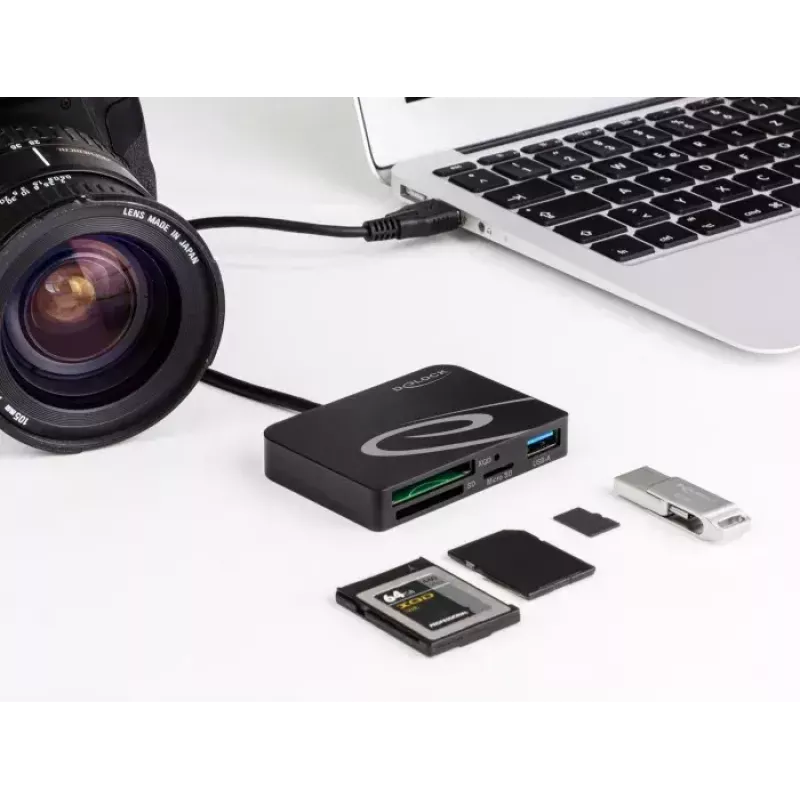Kaartlezer DeLOCK 91756 zwart MicroSD SD MMC USB 5 Mbit/s