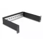 Rackrail DeLOCK 10 inch DIN-rail paneel 1U zwart metaal