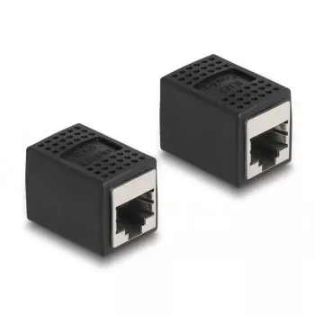 DeLOCK adapter RJ45-bus naar RJ45-bus Cat.6A zwart