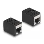 DeLOCK adapter RJ45-bus naar RJ45-bus Cat.6A zwart