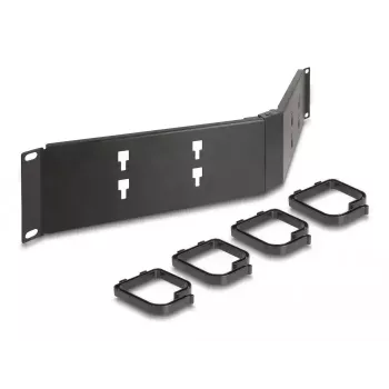 Kabelmanagementpaneel DELOCK 19 inch 66978 2U haaks zwart