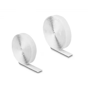 DeLOCK klittenband zelfklevend L 5 m x B 20 mm wit
