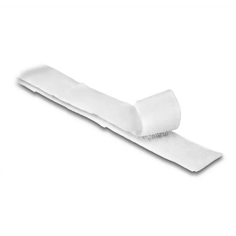DeLOCK klittenband zelfklevend L 10 m x B 20 mm wit