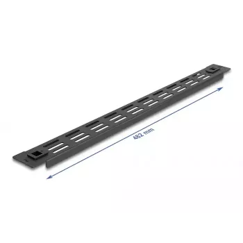 Geventileerde blindplaat DeLOCK 19 inch 66985 zwart metaal 1U