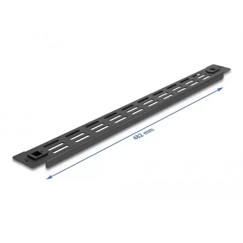Geventileerde blindplaat DeLOCK 19 inch 66985 zwart metaal 1U