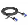 Netwerkkabel DeLOCK RJ45 platte patchkabel stekker naar stekker Cat.6A 2 m zwart