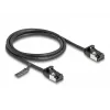 Netwerkkabel DeLOCK RJ45 kabel stekker naar stekker Cat.8.1 1 m zwart