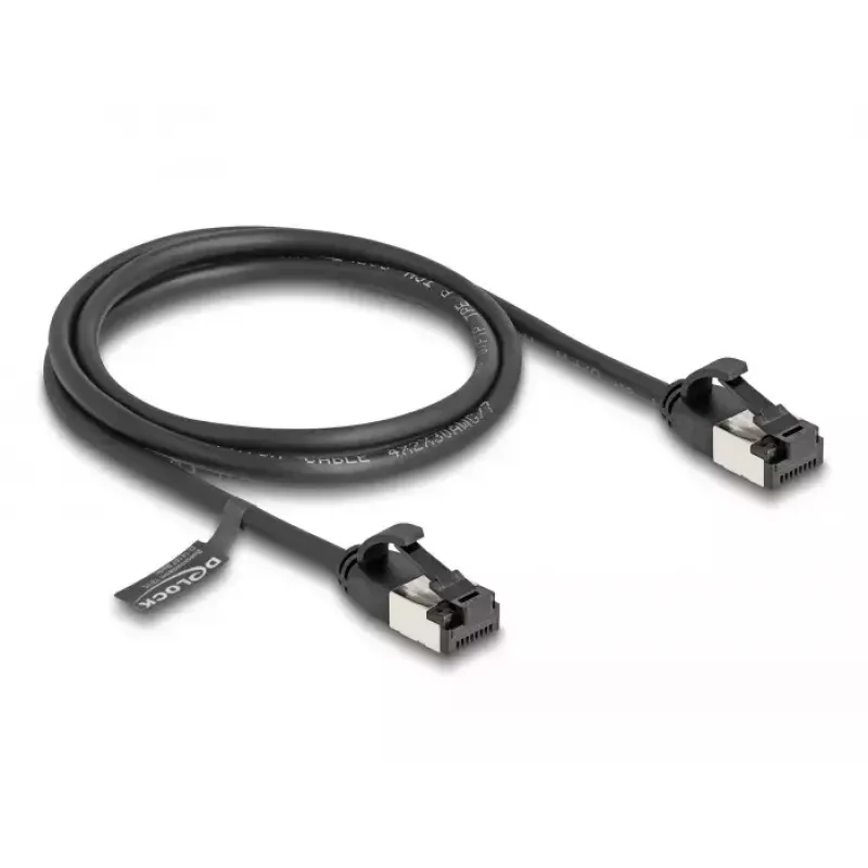 Netwerkkabel DeLOCK RJ45 kabel stekker naar stekker Cat.8.1 1 m zwart