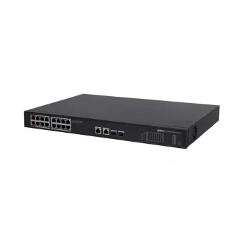 Dahua Technology PoE DH-PFS3220-16GT-190 netwerkswitch unmanaged L2 Gigabit Ethernet (10/100/1000) Power over Ethernet (PoE) 1U zwart