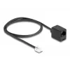 DeLOCK telefoonkabel RJ11-stekker naar RJ45-bus zwart 1 m